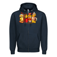Navy softball coffee cups Zipper Hoodie - AdoDesignShop