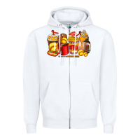 White softball coffee cups Zipper Hoodie - AdoDesignShop