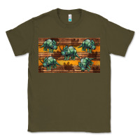 Army Green dinosaur triceratops sippy cup Classic Tee - Artiststas