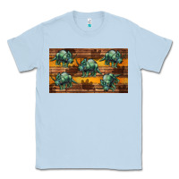 Dusty Blue dinosaur triceratops sippy cup Classic Tee - Artiststas