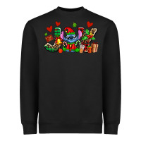 Black joy with christmas elf stitch Heavyweight Sweatshirt - AdoDesignShop