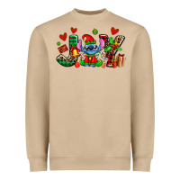 Joy With Christmas Elf Stitch Heavyweight Sweatshirt | Teevron