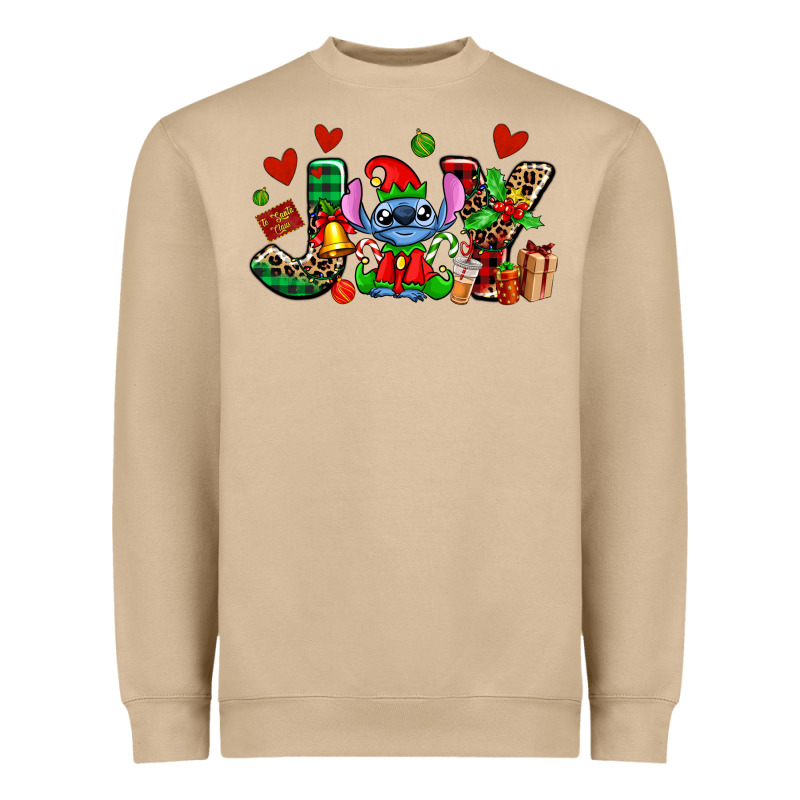 Joy With Christmas Elf Stitch Heavyweight Sweatshirt by AdoDesignShop | Teevron