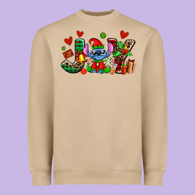 Joy With Christmas Elf Stitch Heavyweight Sweatshirt Designed By Adodesignshop