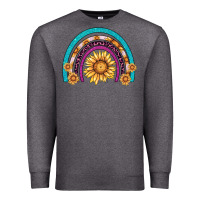 Charcoal Heather rainbow sunflower Premium Sweatshirt - AdoDesignShop
