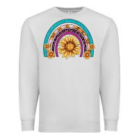Dove Grey rainbow sunflower Premium Sweatshirt - AdoDesignShop