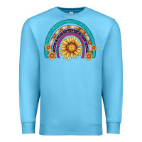 Ocean Blue rainbow sunflower Premium Sweatshirt - AdoDesignShop