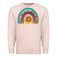 Pale Pink rainbow sunflower Premium Sweatshirt - AdoDesignShop