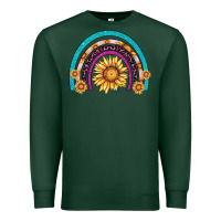 Sports Green rainbow sunflower Premium Sweatshirt - AdoDesignShop
