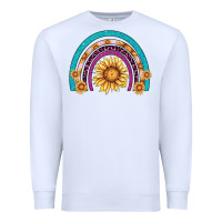 White rainbow sunflower Premium Sweatshirt - AdoDesignShop