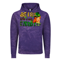 Cloud Purple Just a girl who loves St. Patrick's Day Vintage Hoodie - FaDigitalArtStudio