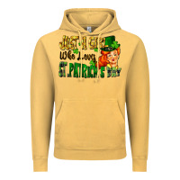Vintage Mustard Just a girl who loves St. Patrick's Day Vintage Hoodie - FaDigitalArtStudio