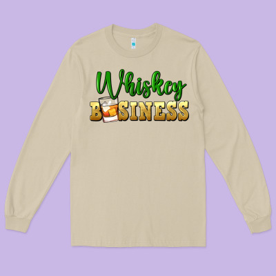 Whiskey Business Long Sleeve Tee Designed By Fadigitalartstudio