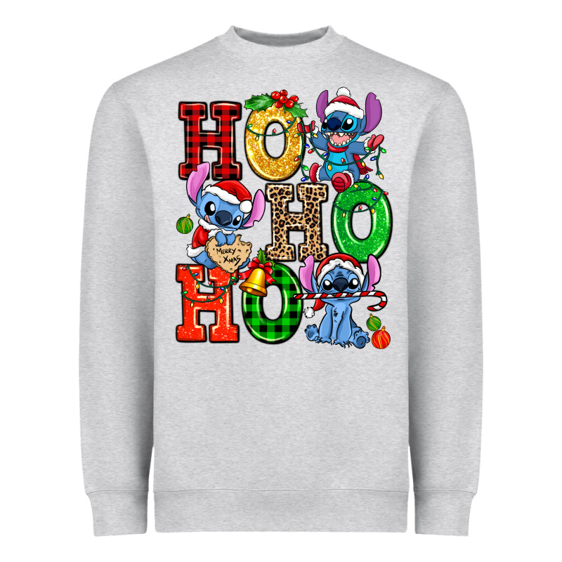 Ho Ho Ho Stitch Heavyweight Sweatshirt by AdoDesignShop | Teevron