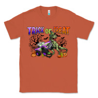 Copper trick or treat with monster truck and t rex Classic Tee - CowGirlArtShop