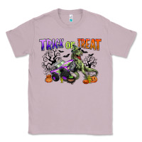 Lilac trick or treat with monster truck and t rex Classic Tee - CowGirlArtShop