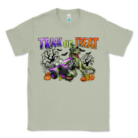 Matcha trick or treat with monster truck and t rex Classic Tee - CowGirlArtShop