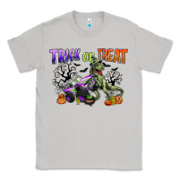 Moon Dust trick or treat with monster truck and t rex Classic Tee - CowGirlArtShop