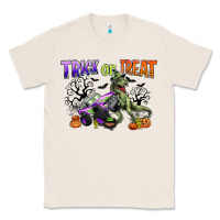 Natural trick or treat with monster truck and t rex Classic Tee - CowGirlArtShop