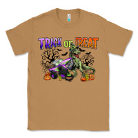 Toasted Coconut trick or treat with monster truck and t rex Classic Tee - CowGirlArtShop