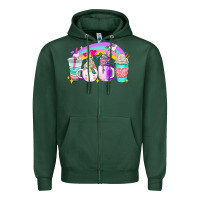 Unicorn Coffee Cups Zipper Hoodie | Teevron