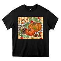 Black I am a Fall kinda girl pumpkin Fall Heavy Core Tee - NancyCooperArtShop