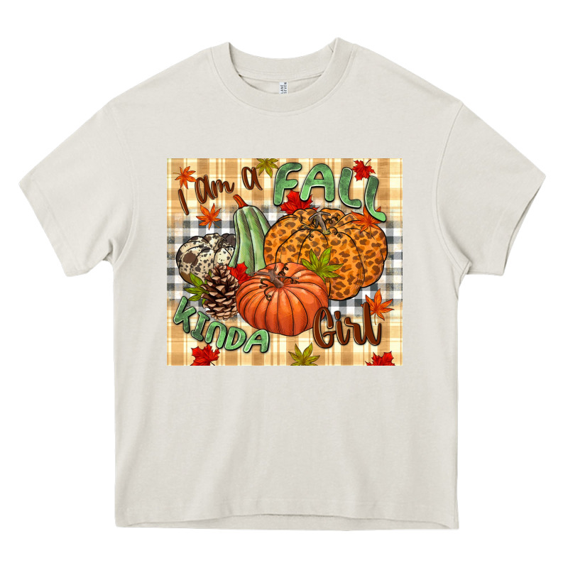 I Am A Fall Kinda Girl Pumpkin Fall Heavy Core Tee by NancyCooperArtShop | Teevron