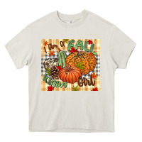 Cream I am a Fall kinda girl pumpkin Fall Heavy Core Tee - NancyCooperArtShop