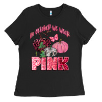 Black in october we wear pink Ladies Tee - CowGirlArtShop