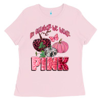 Bubblegum Pink in october we wear pink Ladies Tee - CowGirlArtShop