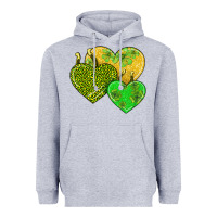 Heather Grey st patricks day hearts Heavyweight Hoodie - AdoDesignShop
