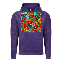 Cloud Purple hispanic heritage month coffee cups and taco with glitter and leopard  Vintage Hoodie - BundleAndBundleShop