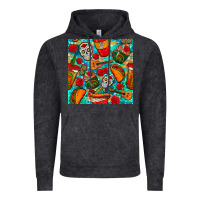 Vintage Black hispanic heritage month coffee cups and taco with glitter and leopard  Vintage Hoodie - BundleAndBundleShop