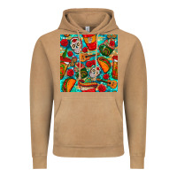 Vintage Camel hispanic heritage month coffee cups and taco with glitter and leopard  Vintage Hoodie - BundleAndBundleShop