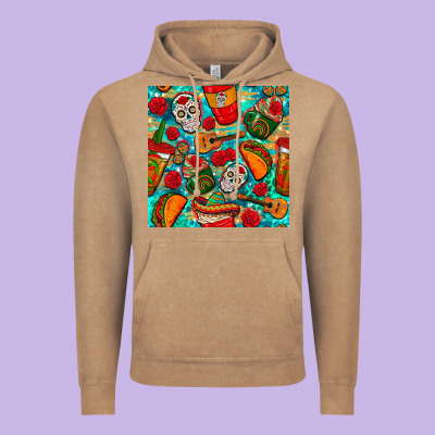 Hispanic Heritage Month Coffee Cups And Taco With Glitter And Leopard  Vintage Hoodie Designed By Bundleandbundleshop