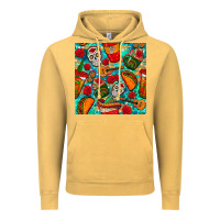 Vintage Mustard hispanic heritage month coffee cups and taco with glitter and leopard  Vintage Hoodie - BundleAndBundleShop