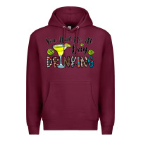 Burgundy you had me at day drinkg Premium Hoodie - CowhideDigitalArt
