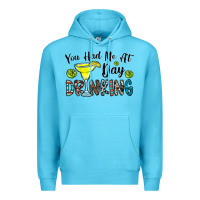 Ocean Blue you had me at day drinkg Premium Hoodie - CowhideDigitalArt