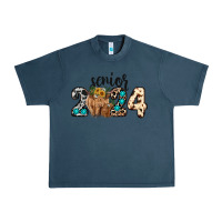 Midnight Navy Western Senior 2024 cow Urban Heavy Tee - RanaPortraitStore