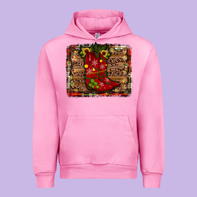 Cowboy Boots Christmas Urban Hoodie Designed By Jahusdesignshop