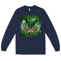 Navy shamrock and roll Long Sleeve Tee - FaDigitalArtStudio