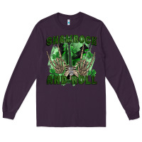 Plum shamrock and roll Long Sleeve Tee - FaDigitalArtStudio