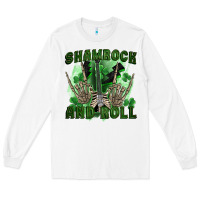 White shamrock and roll Long Sleeve Tee - FaDigitalArtStudio