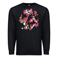 Black valentine's day cow patches Premium Sweatshirt - AdoDesignShop