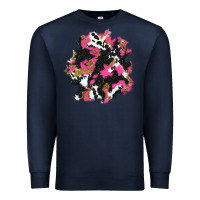 Navy valentine's day cow patches Premium Sweatshirt - AdoDesignShop