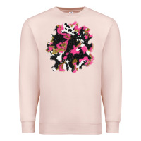 Pale Pink valentine's day cow patches Premium Sweatshirt - AdoDesignShop