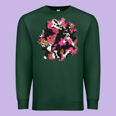 Valentine's Day Cow Patches Premium Sweatshirt Designed By Adodesignshop