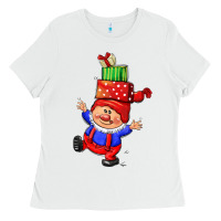 White cute christmas gnome Ladies Tee - CowGirlArtShop
