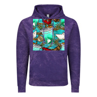Cloud Purple fish coffee cups and reeds with paper boat and leopard lake seamless p Vintage Hoodie - BundleAndBundleShop