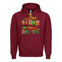 Burgundy nacho average direktor Zipper Hoodie - AdoDesignShop
